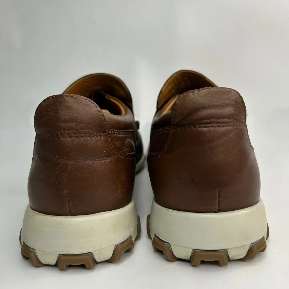 Cole Haan Mens Brown Waterproof Leather Slip On Loafers Lug Sole C04451 Size‎ 8M